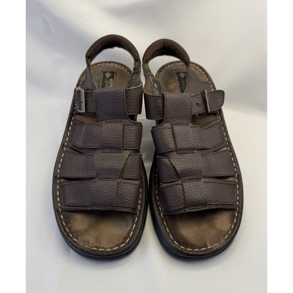Vintage Route 66 Mens‎ Brown Fisherman Leather Sandals Size 11